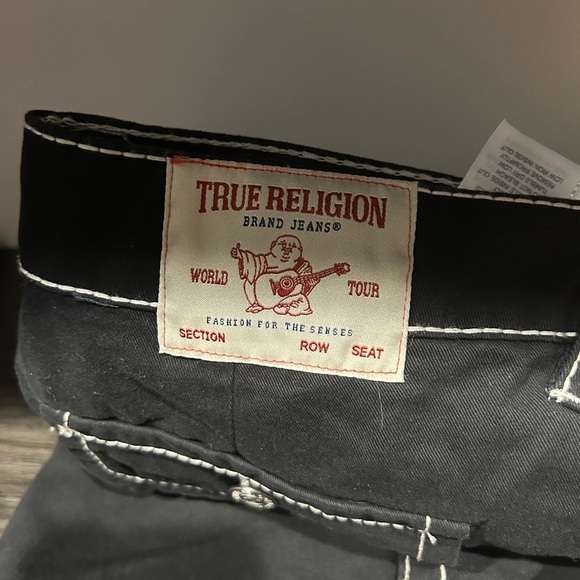 NWT True Religion Big T Baggy Cargo Plants Black 27​​ - Picture 6 of 11